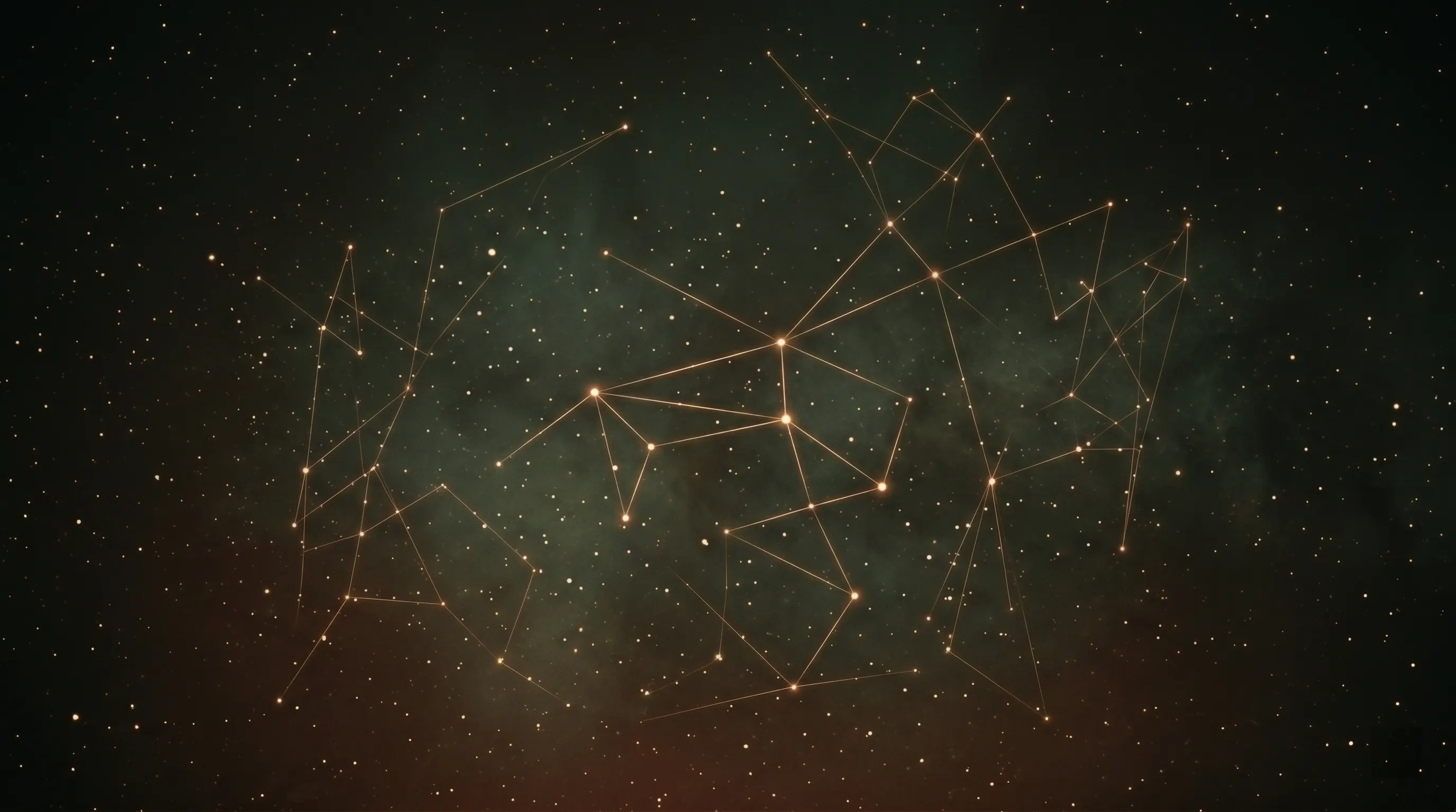 Night sky stars connecting into a readable constellation, symbolizing emotional pattern clarity